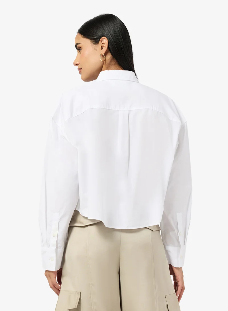 كالفن كلاين قميص كاجوال بأكمام طويلة